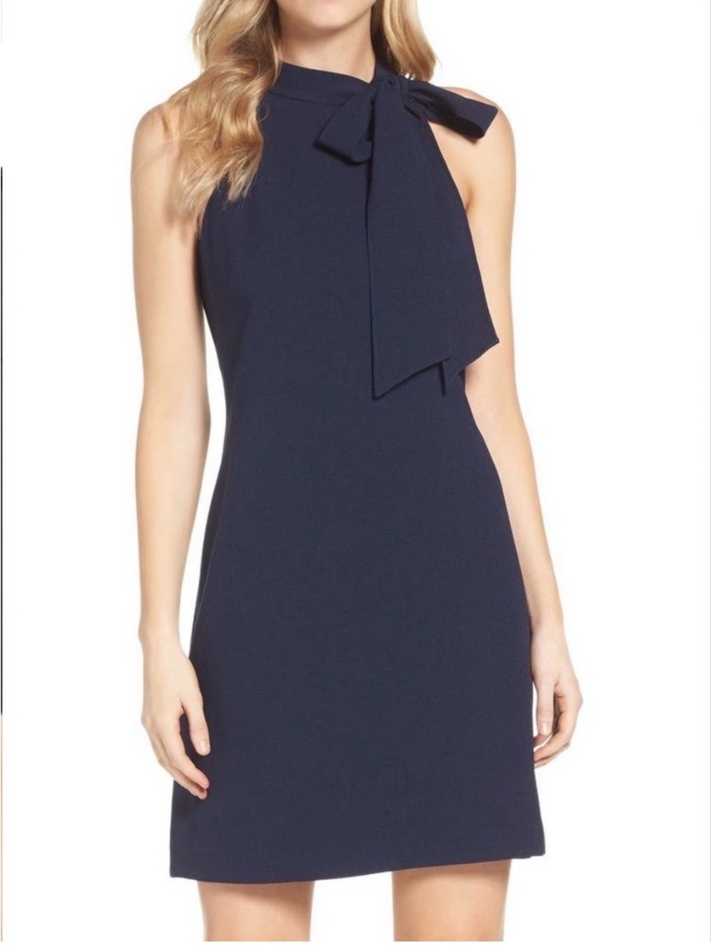 Vince Camuto Halter Tie Neck A-Line Dress, Size 6